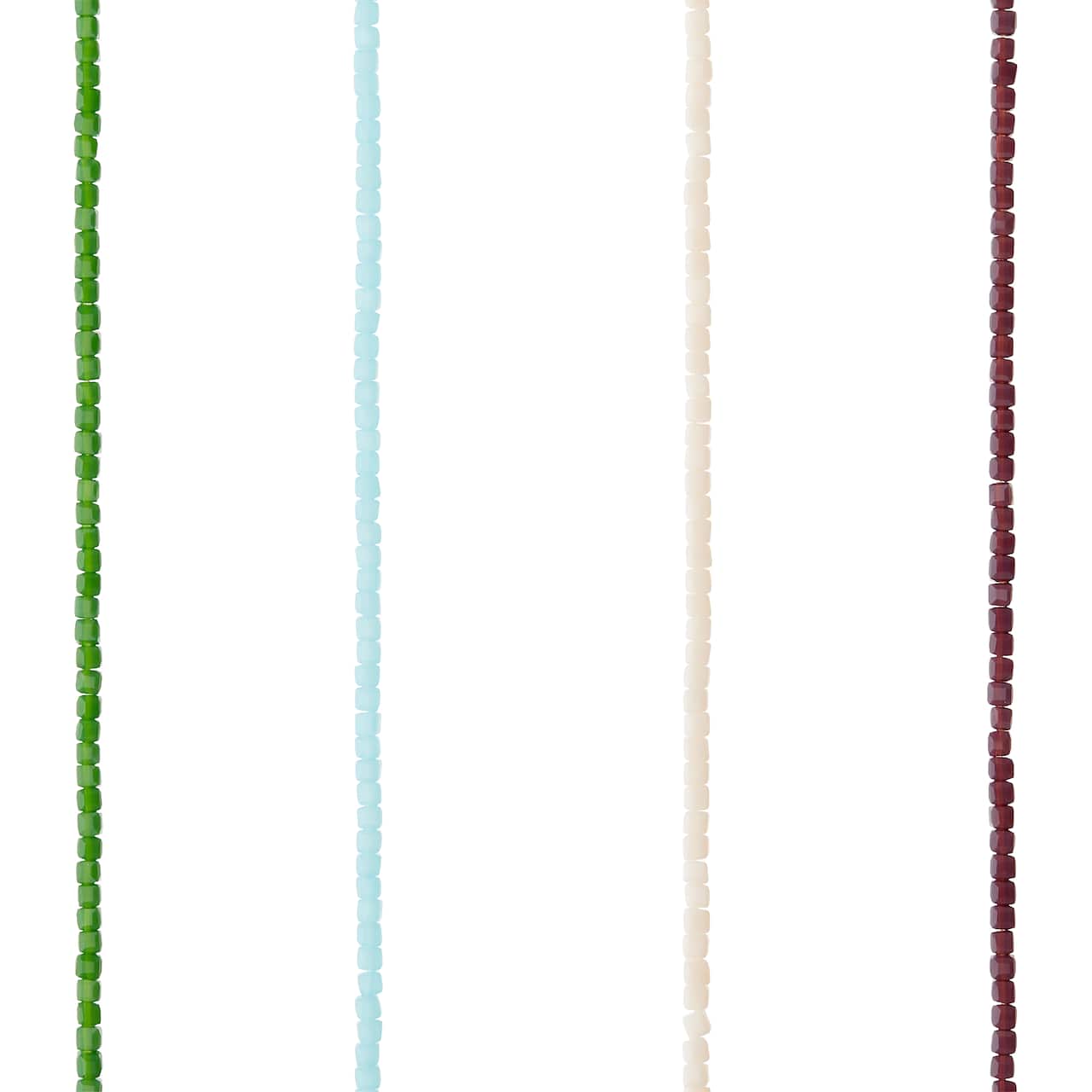 12 Pack: Purple, Green & Blue Glass Cube Beads, 3mm by Bead Landing™